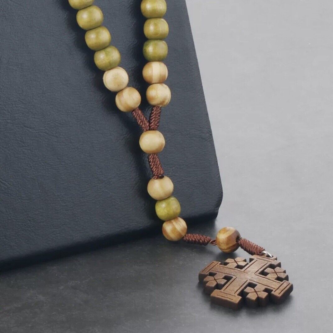 Olive Wood Rosary and Cross