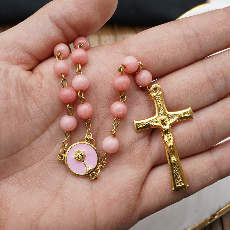 Original Handmade Red Grain Chalcedony Rosary
