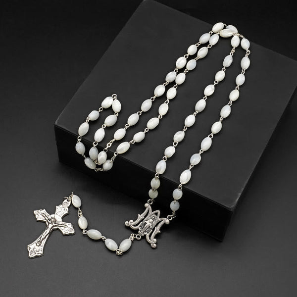 Blessed Virgin Mary: Catholic Mother-of-Pearl Rosary