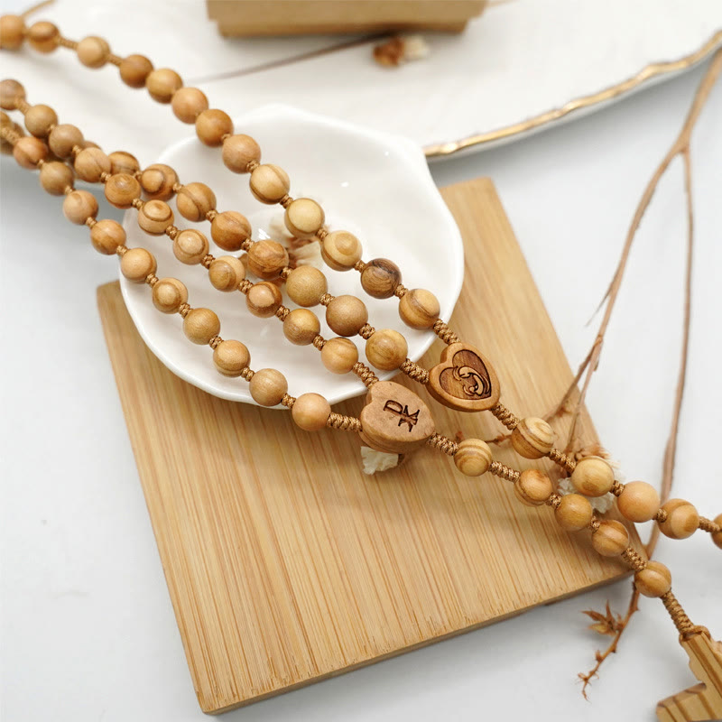 Handmade Olive Wood Quality Praying Rosary