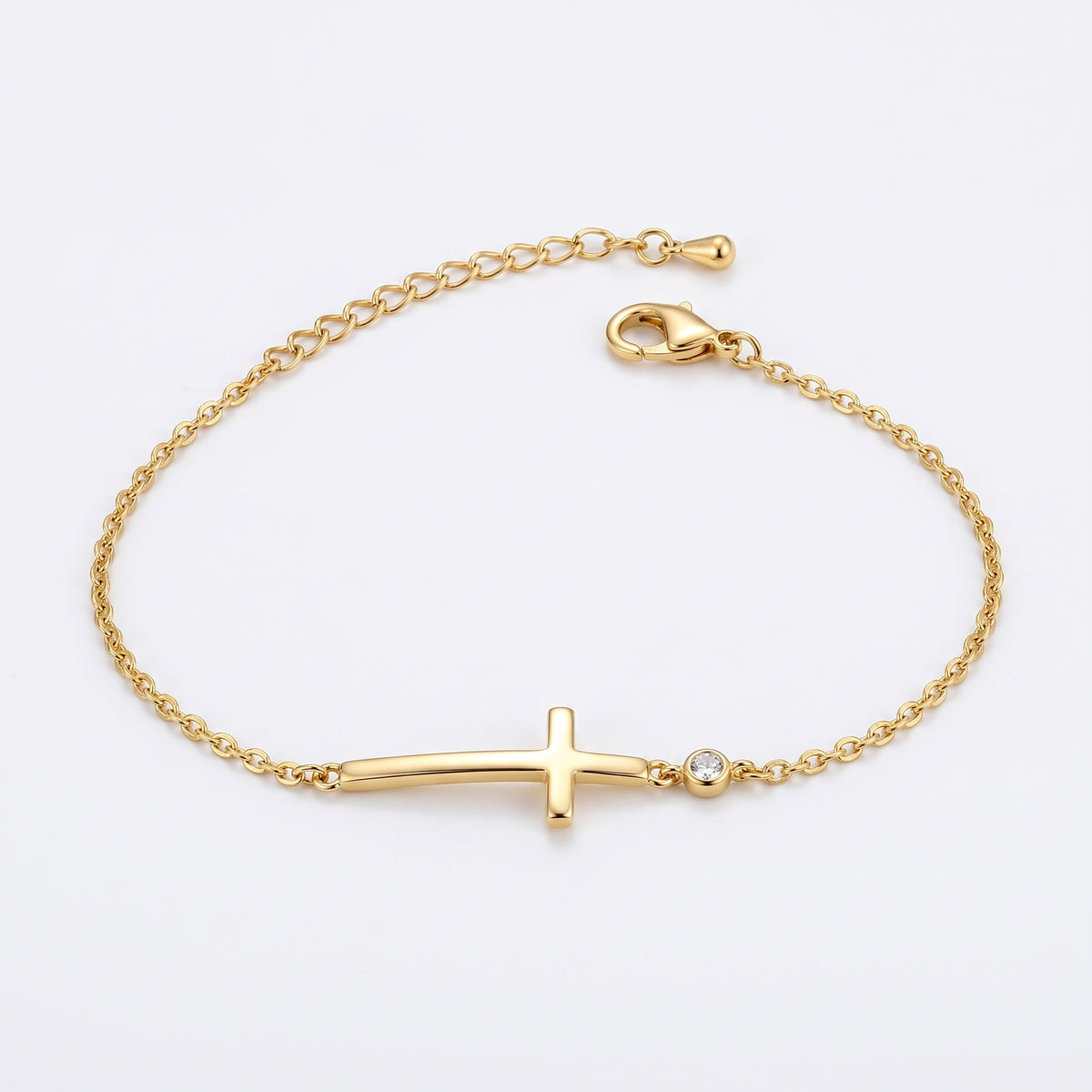 Crucifix Gold Bracelet