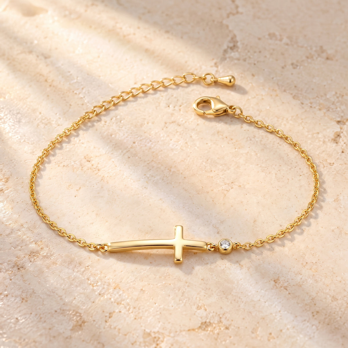 Crucifix Gold Bracelet