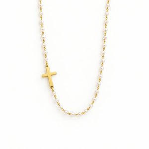 Pearl Cross Necklace