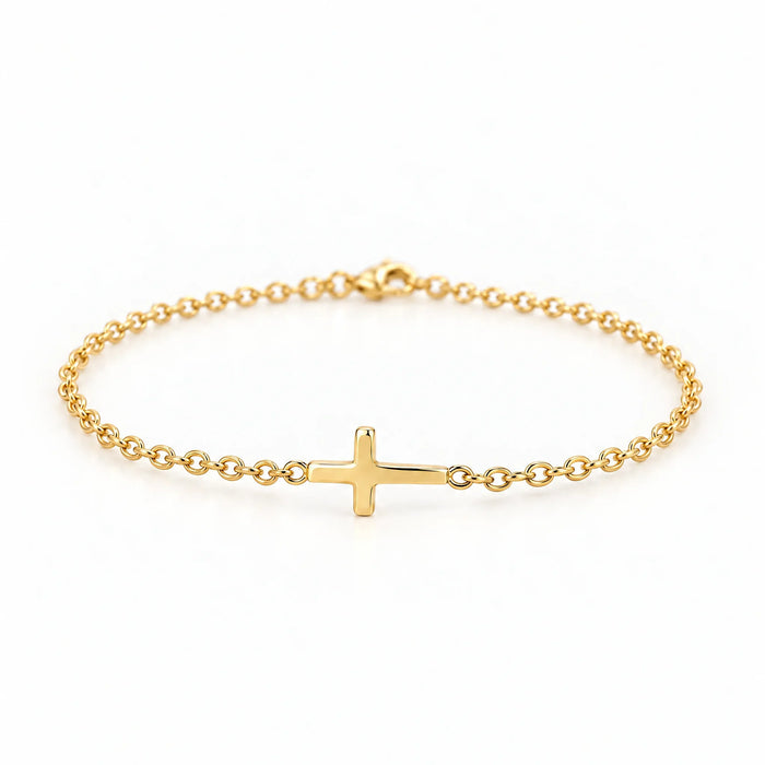 Sideways Cross Bracelet