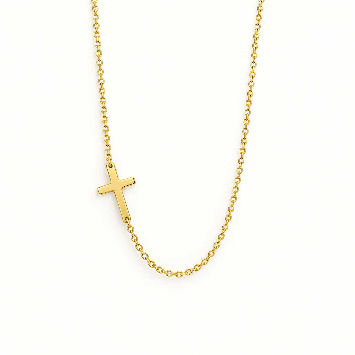 Sideways Cross Necklace