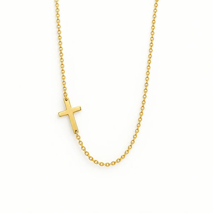 Sideways Cross Necklace