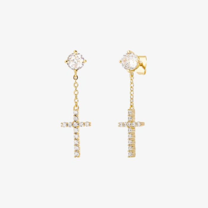 Dangle Cross Earrings