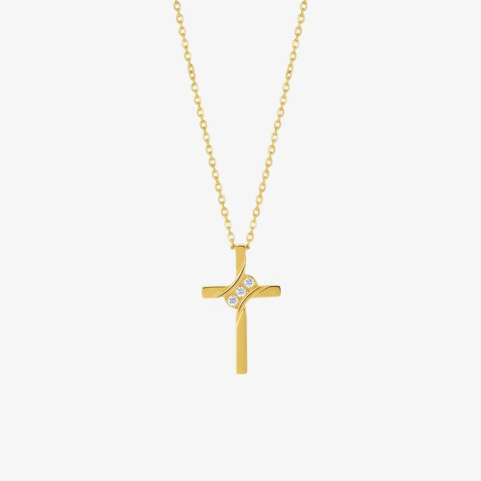 Eternity Cross Necklace