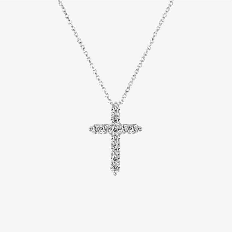Moissanite Cross Necklace
