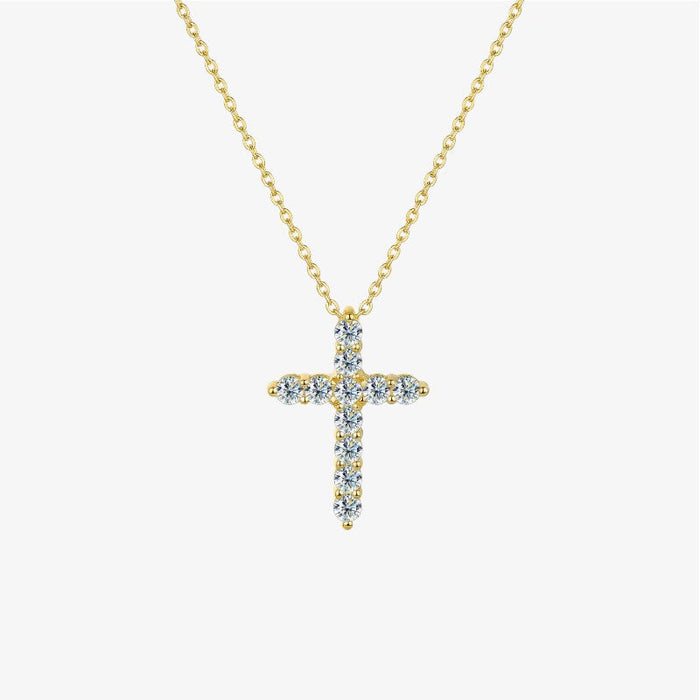 Moissanite Cross Necklace