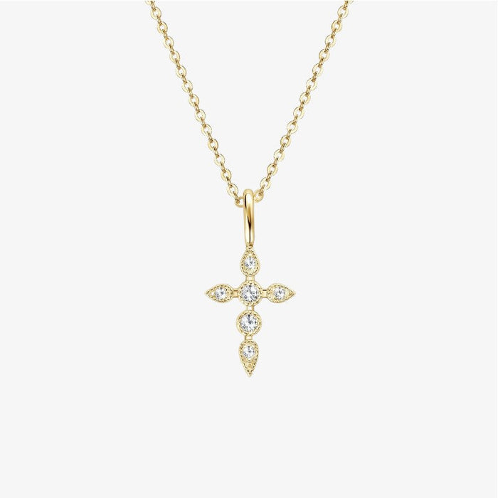 Signature Moissanite Cross Necklace