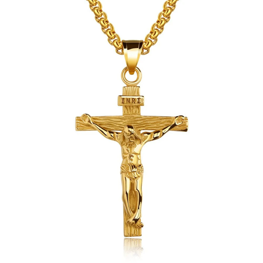 INRI Crucifix Pendant Necklace