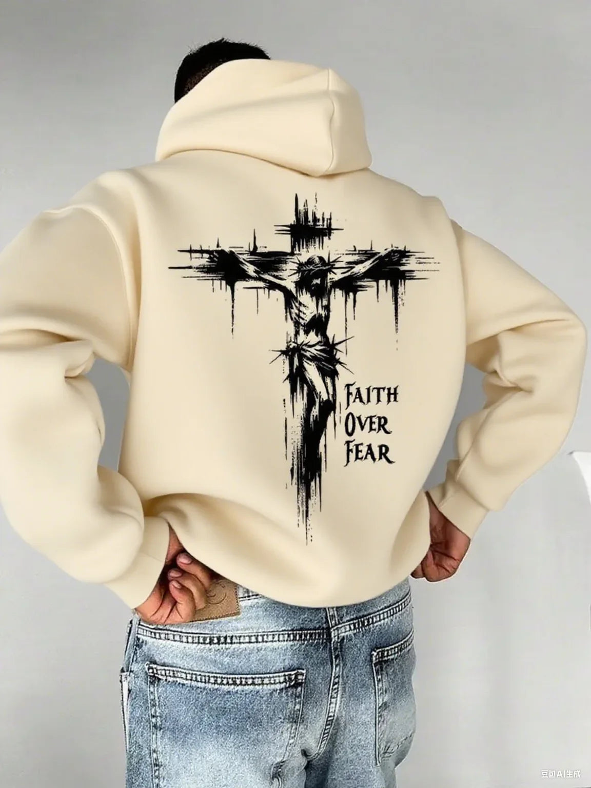 Faith Over Fear Cross Back Hoodie
