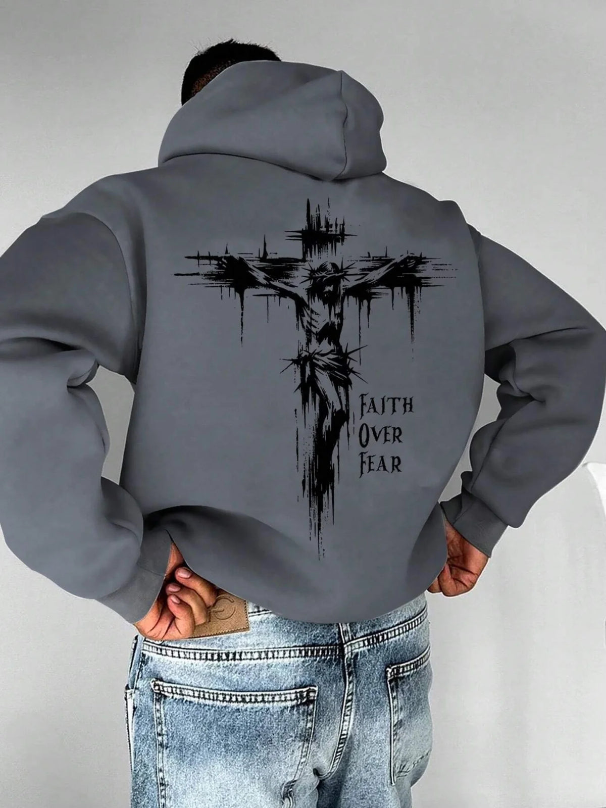 Faith Over Fear Cross Back Hoodie