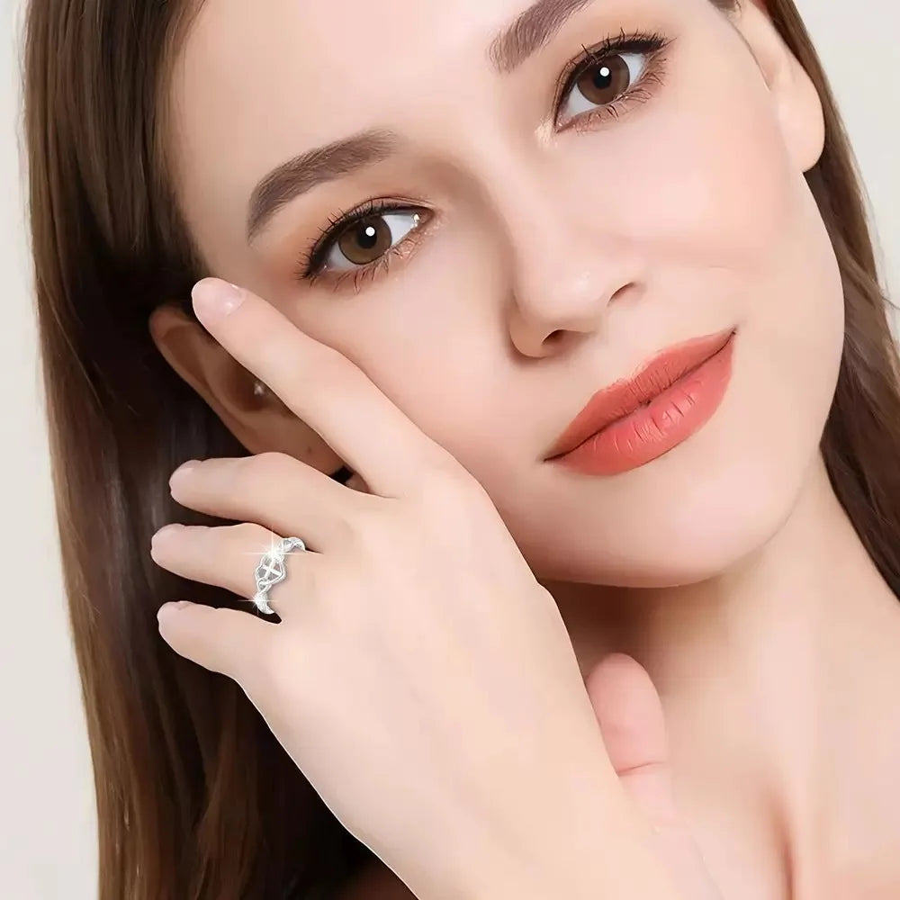 Cross & Hearts Ring