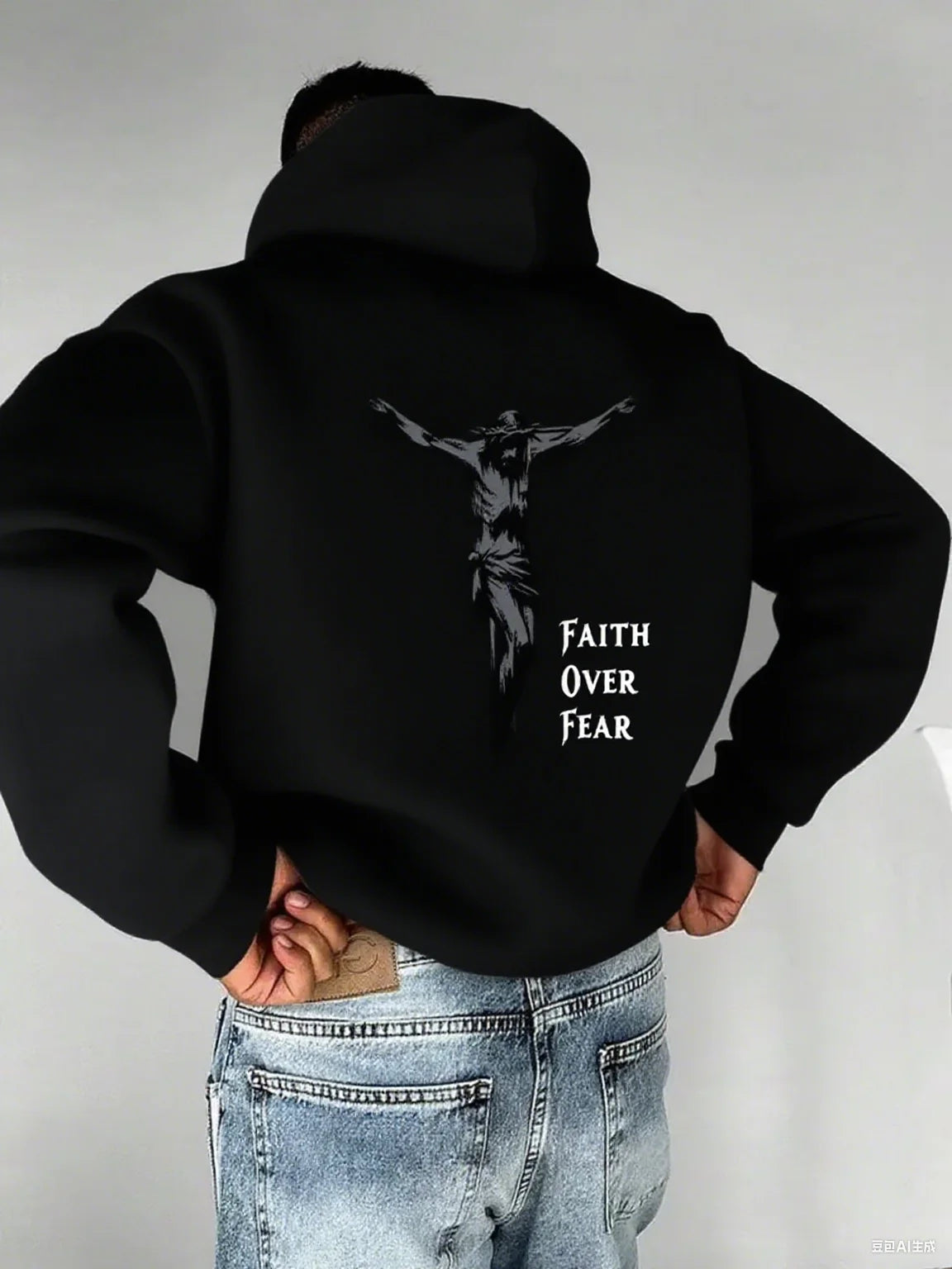Faith Over Fear Cross Back Hoodie