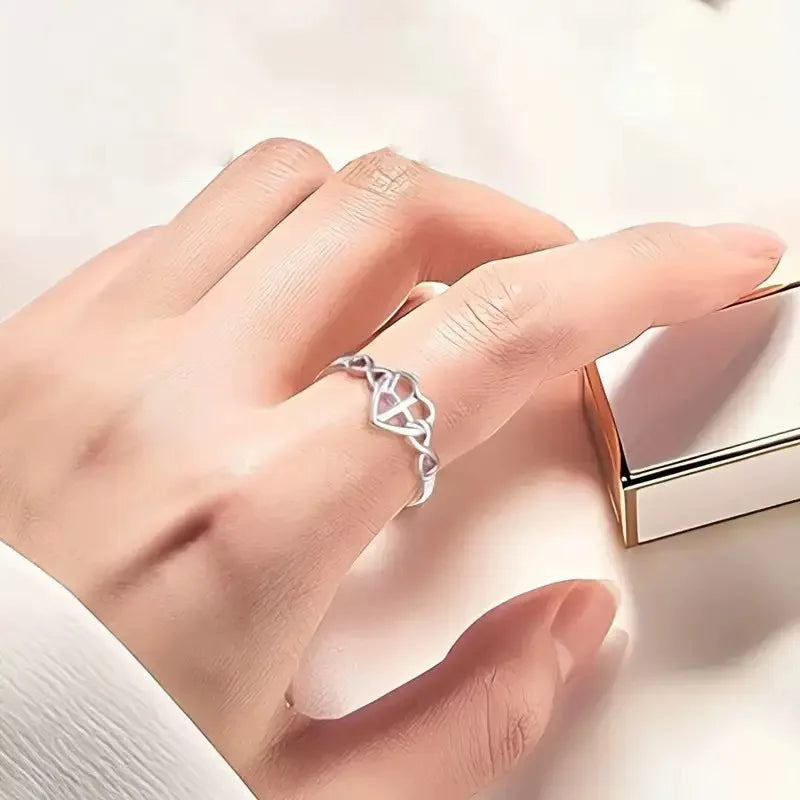 Cross & Hearts Ring