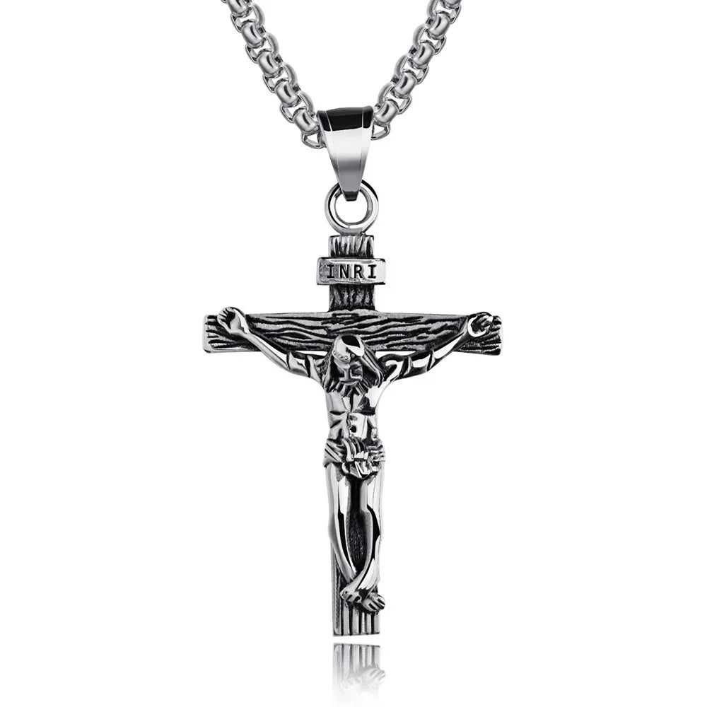 INRI Crucifix Pendant Necklace