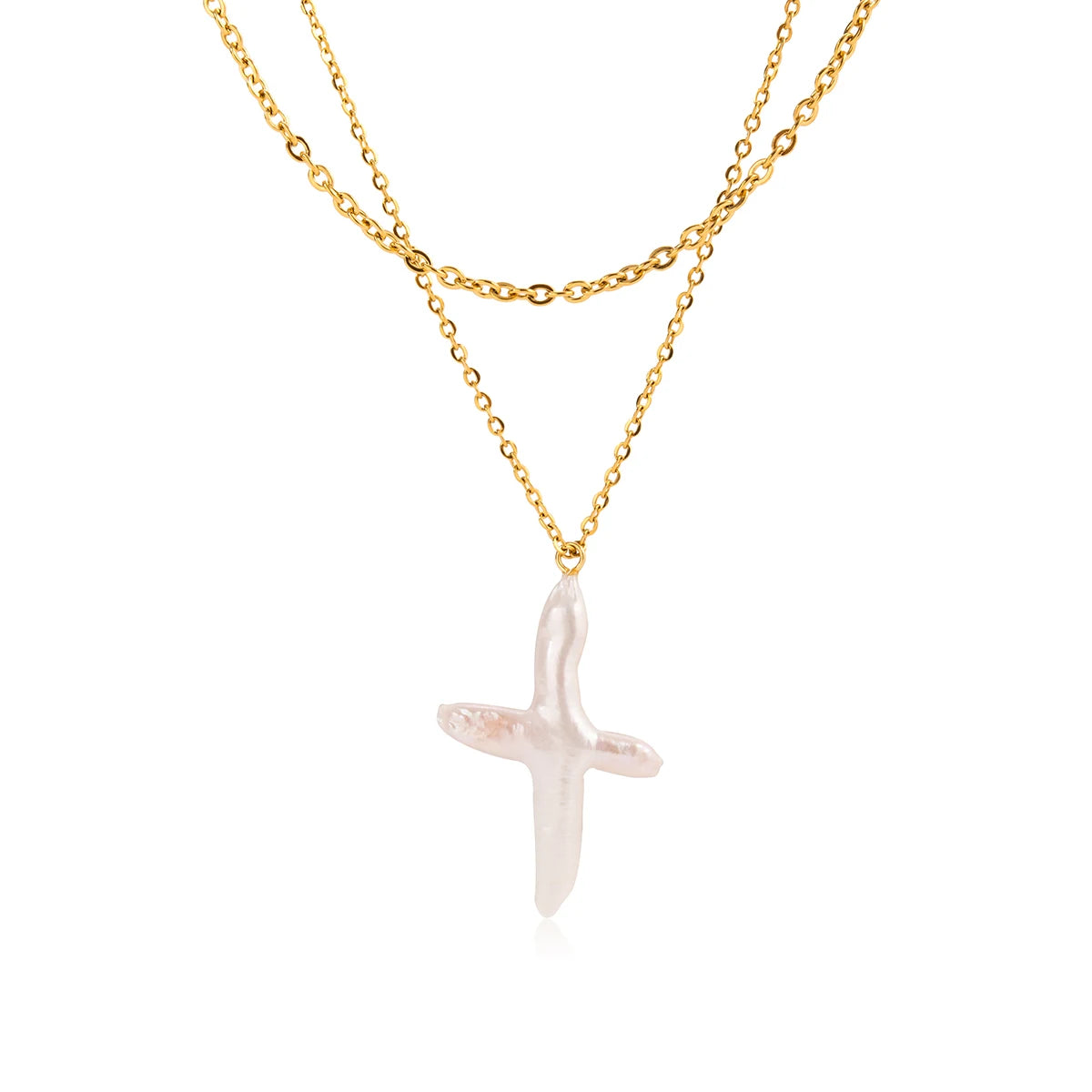 Pearl Cross Necklace
