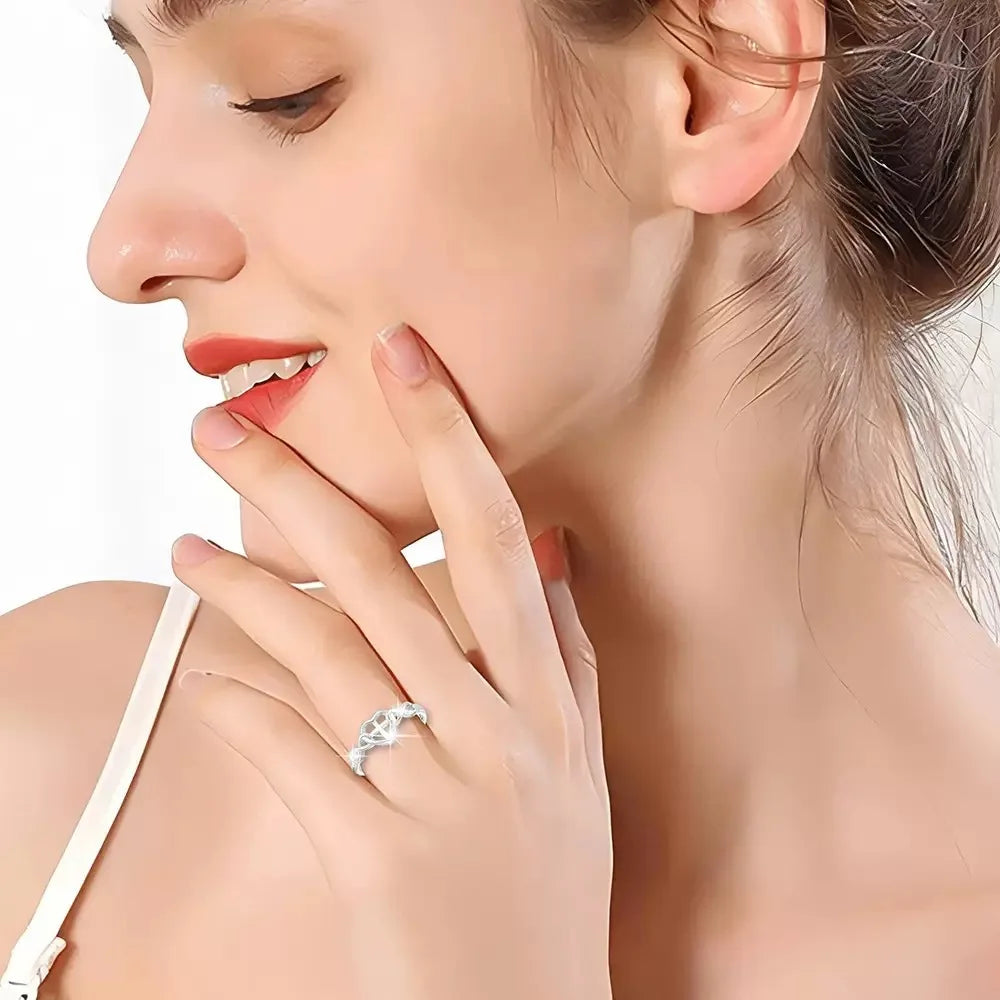 Cross & Hearts Ring