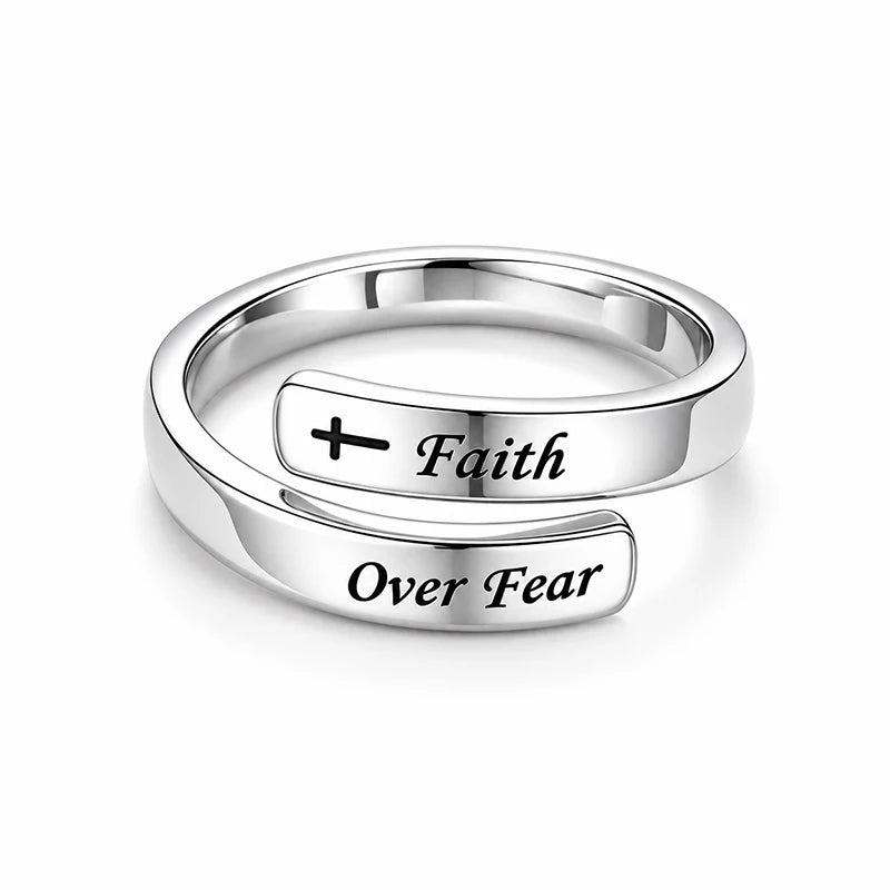 Faith Over Fear Wrap Ring