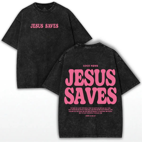 Jesus Saves Washed Tee