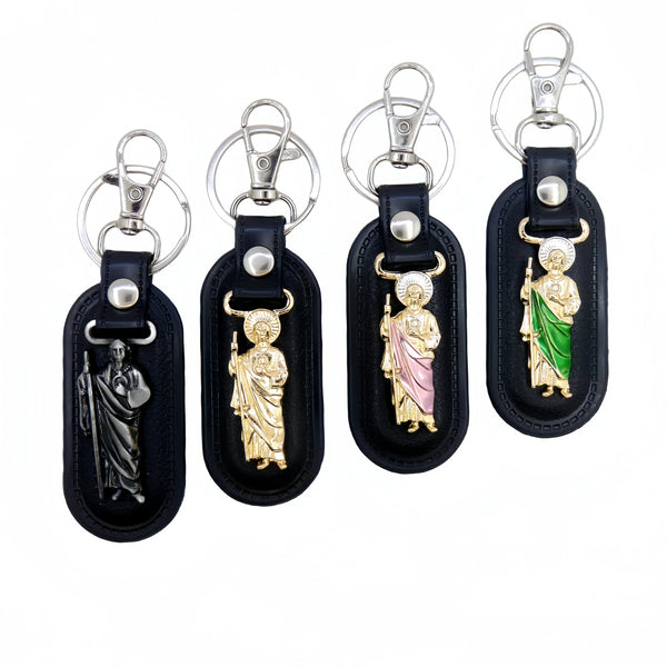 St. Jude Leather Keyring