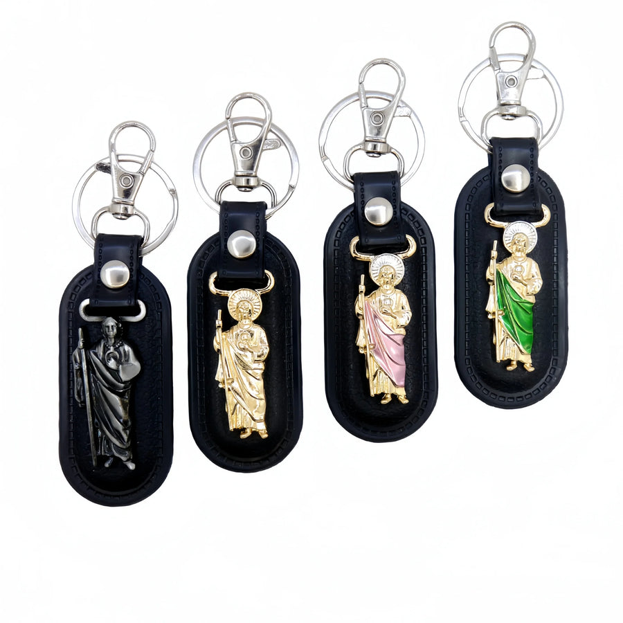 St. Jude Leather Keyring