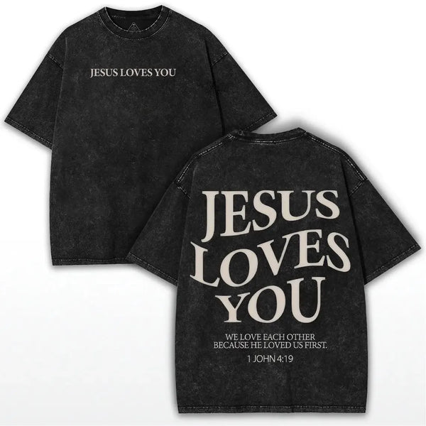 Jesus Loves You Washed Tee