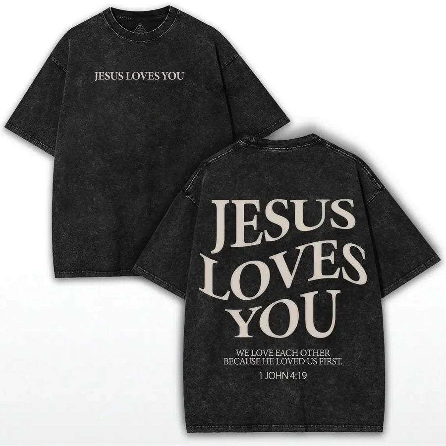 Jesus Loves You Washed Tee