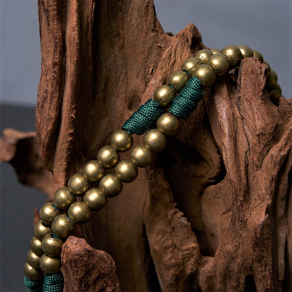 Crucifix of 10 mm Round Bronze Acrylic Paracord Rosary