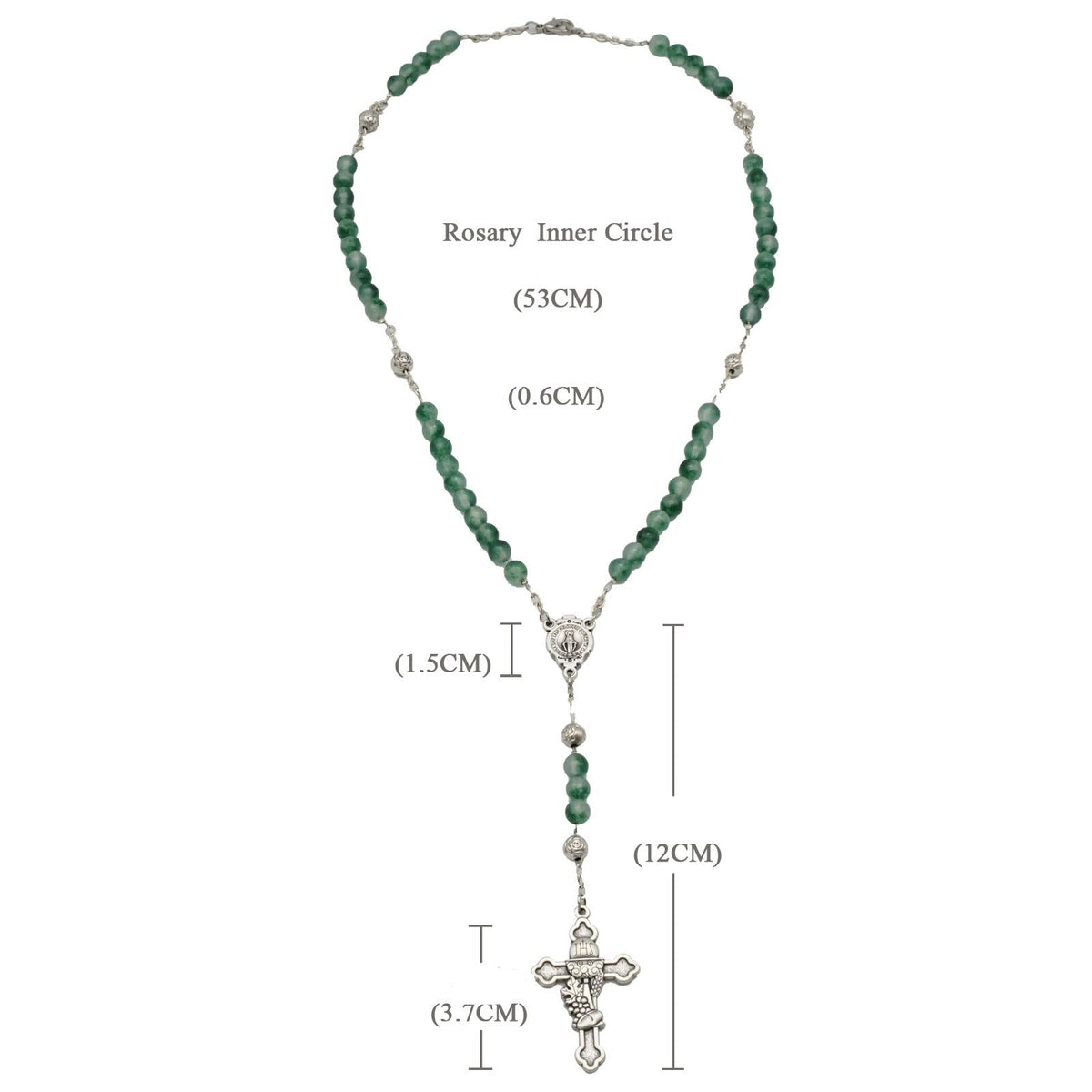 Aqua Green Chalcedony Crystal Prayers Blessing Rosary