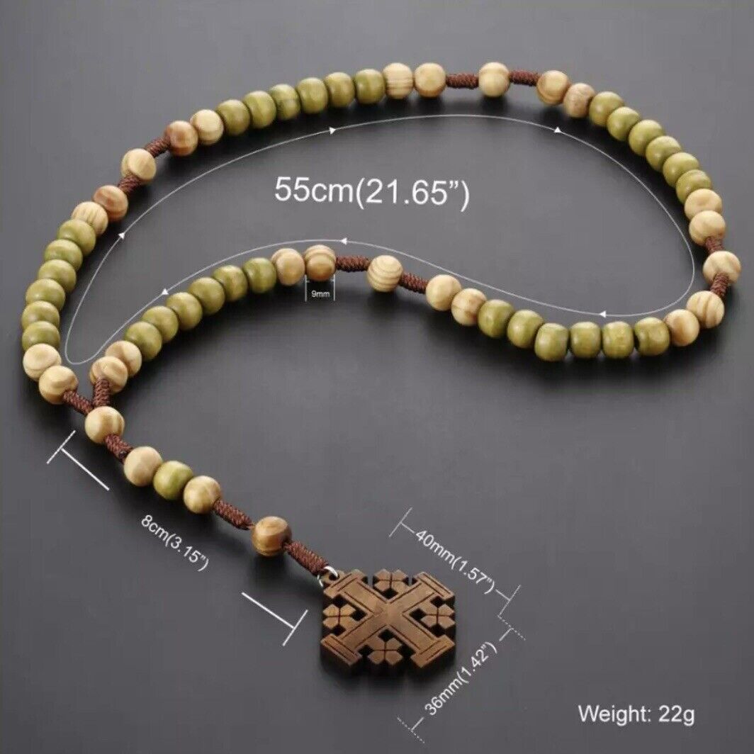 Olive Wood Rosary and Cross