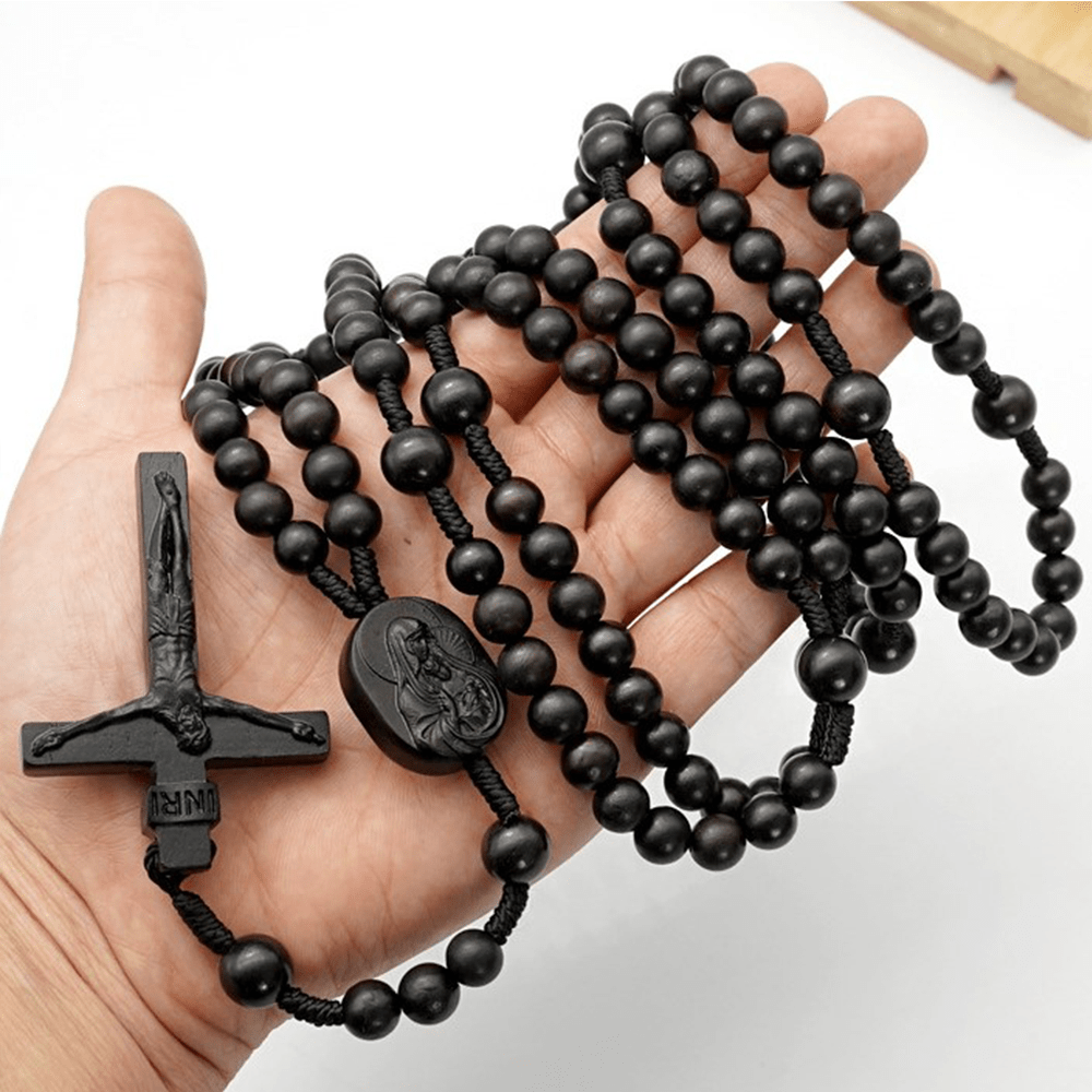 Olive Wood Beads Fifteen Decade Praying Rosary of the Blessed