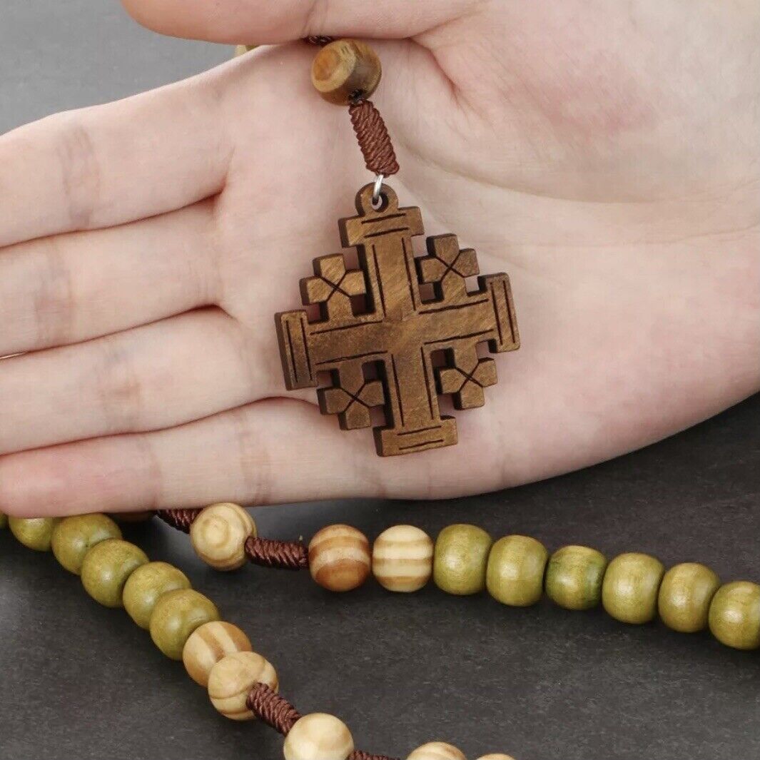 Olive Wood Rosary and Cross