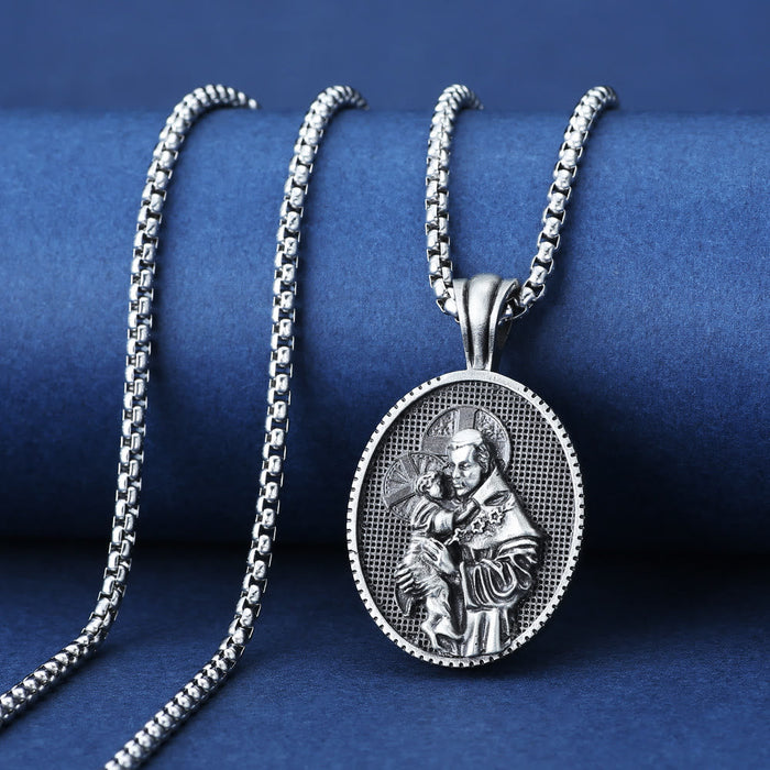 the St. Anthony and the Child Jesus Pendant Necklace