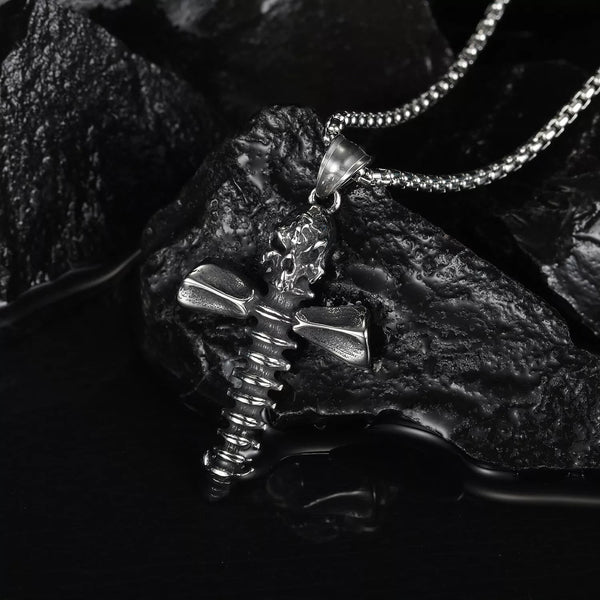 Punk Style Skull Crossbones Pendant Necklace