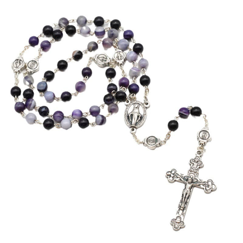 Agate Blessing Prayer Rosary (3 color)