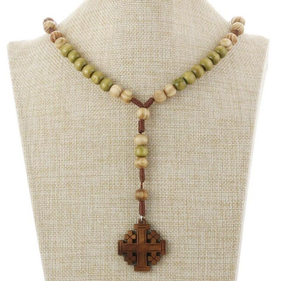 Olive Wood Rosary and Cross