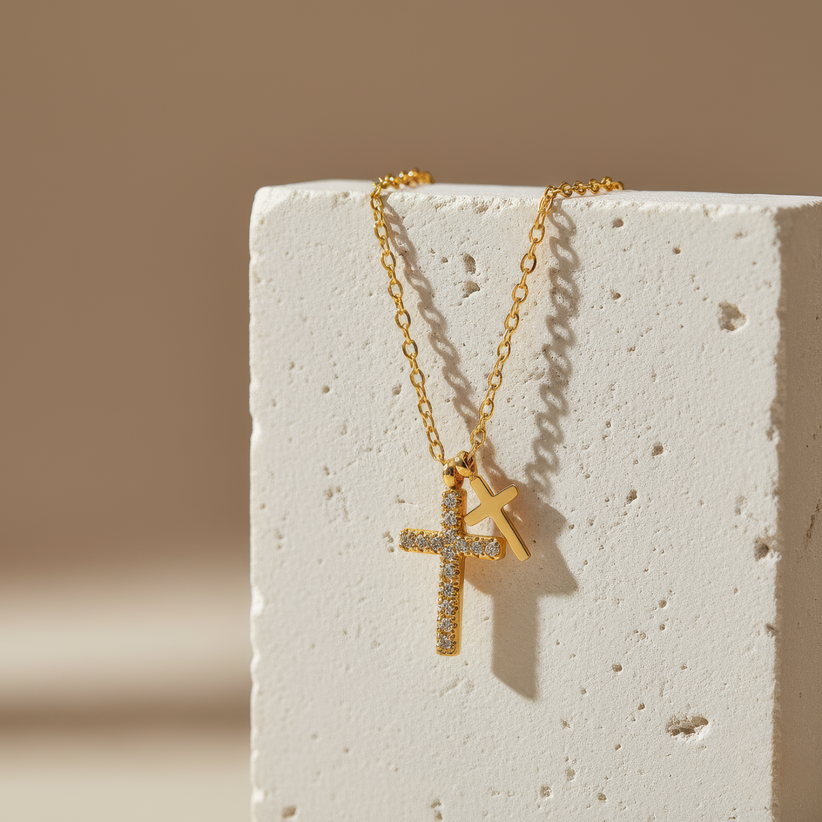 Twin Cross Necklace