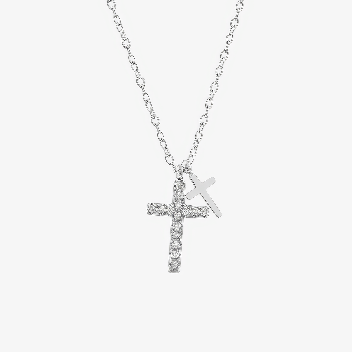 Twin Cross Necklace