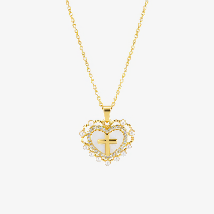 Heart Cross Necklace