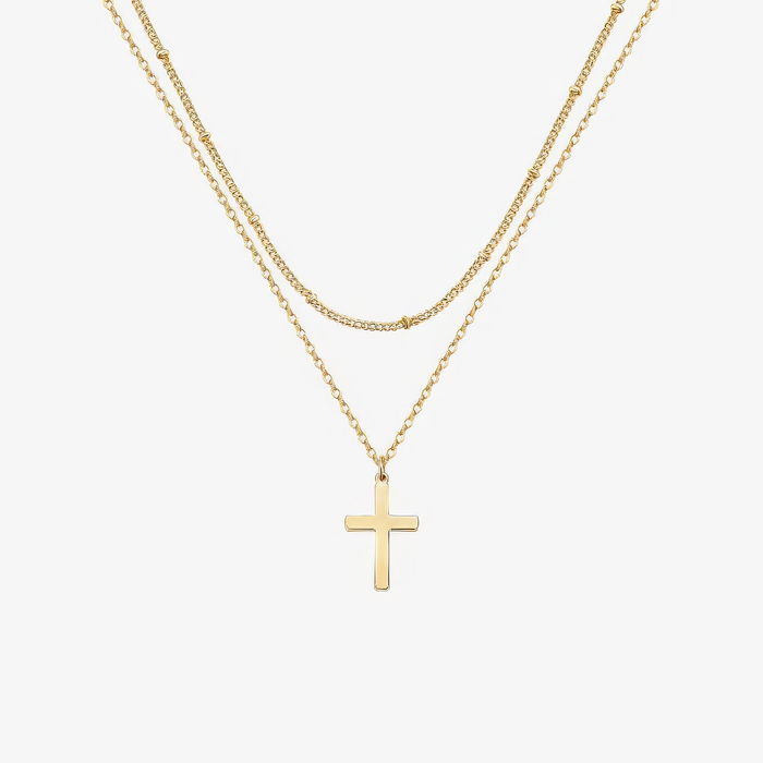 Layered Cross Necklace
