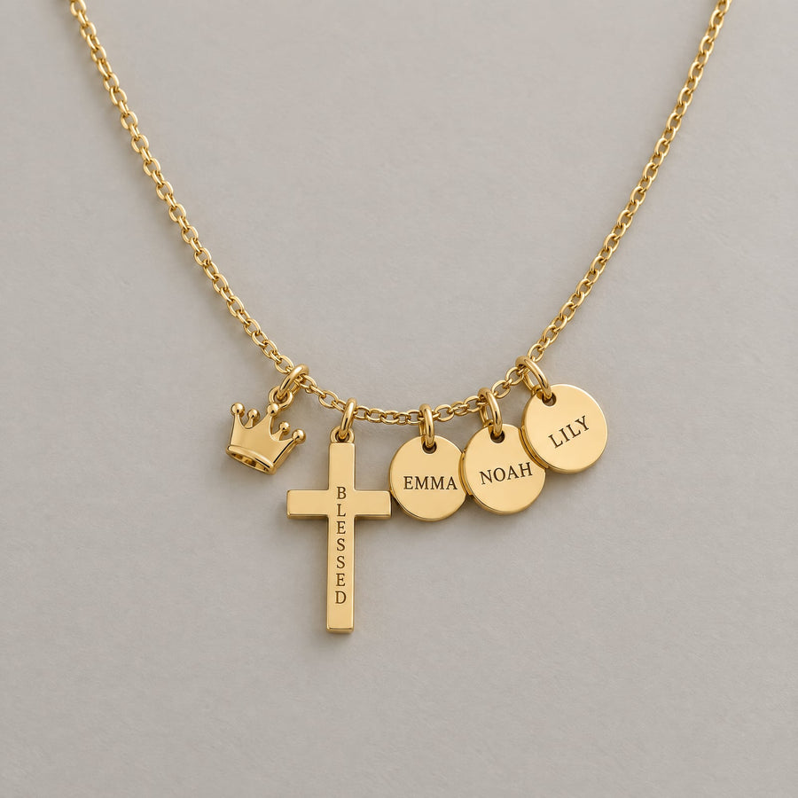 Blessed Nana Cross Name Necklace