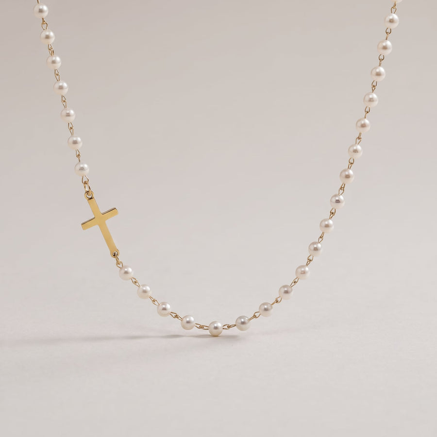 Pearl of Great Price Cross Necklace
