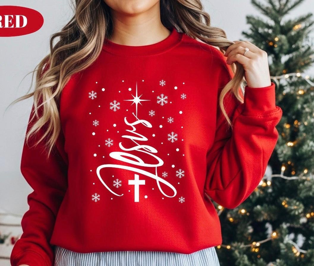 Jesus Snowfall Christmas Jumper