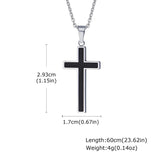 Slim Black Cross